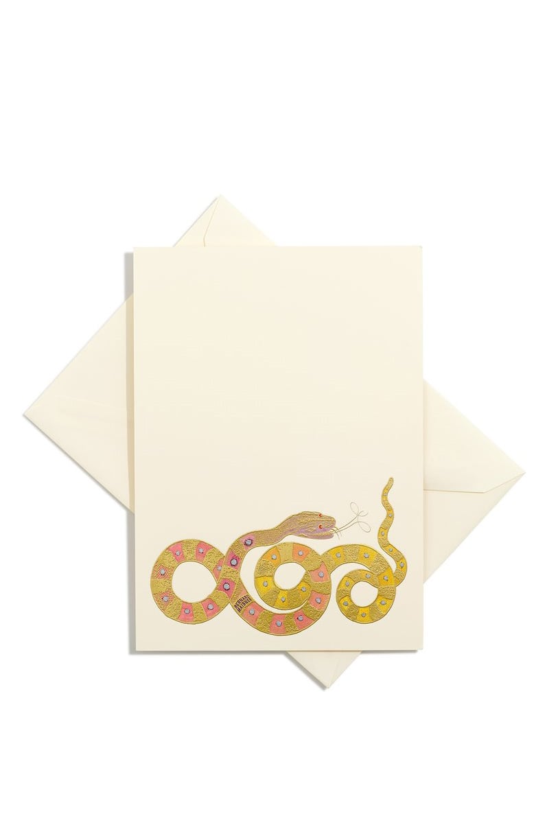 Bernard Maisner Snake Hand-Painted Statement Card