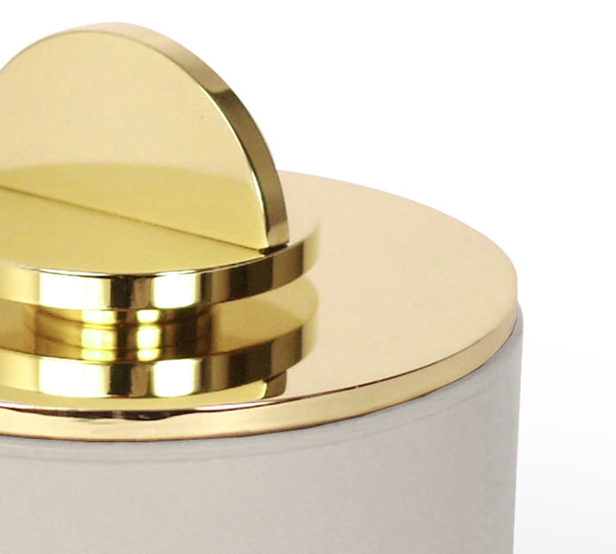 Les Few Julie Large Leather and Brass Box