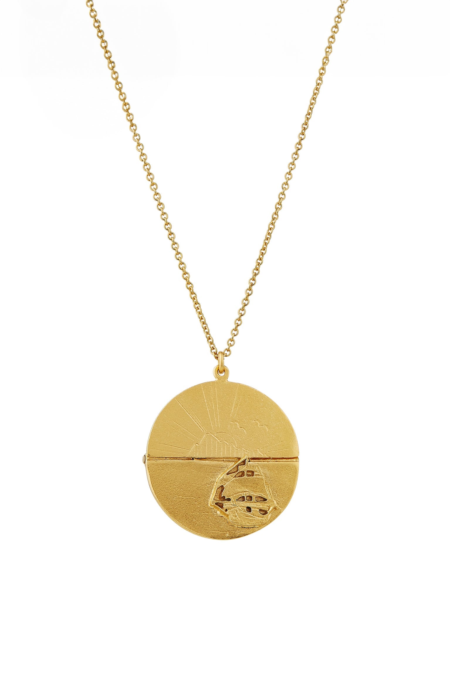 Alex Monroe Sail into the Sunset Folding Disc Necklace