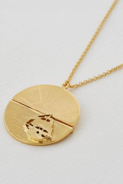 Alex Monroe Sail into the Sunset Folding Disc Necklace