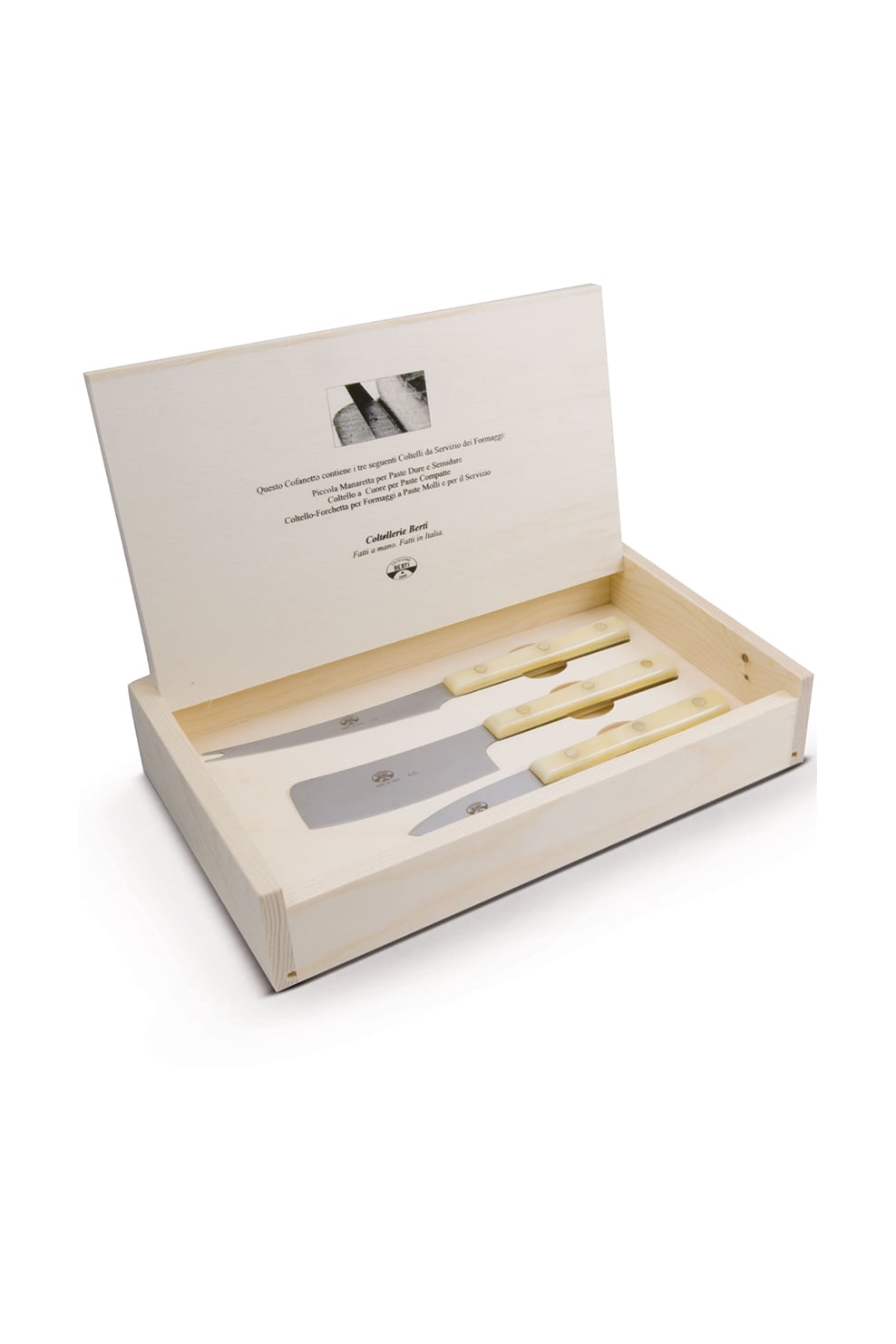 Coltellerie Berti Cheese Knives (White Lucite)