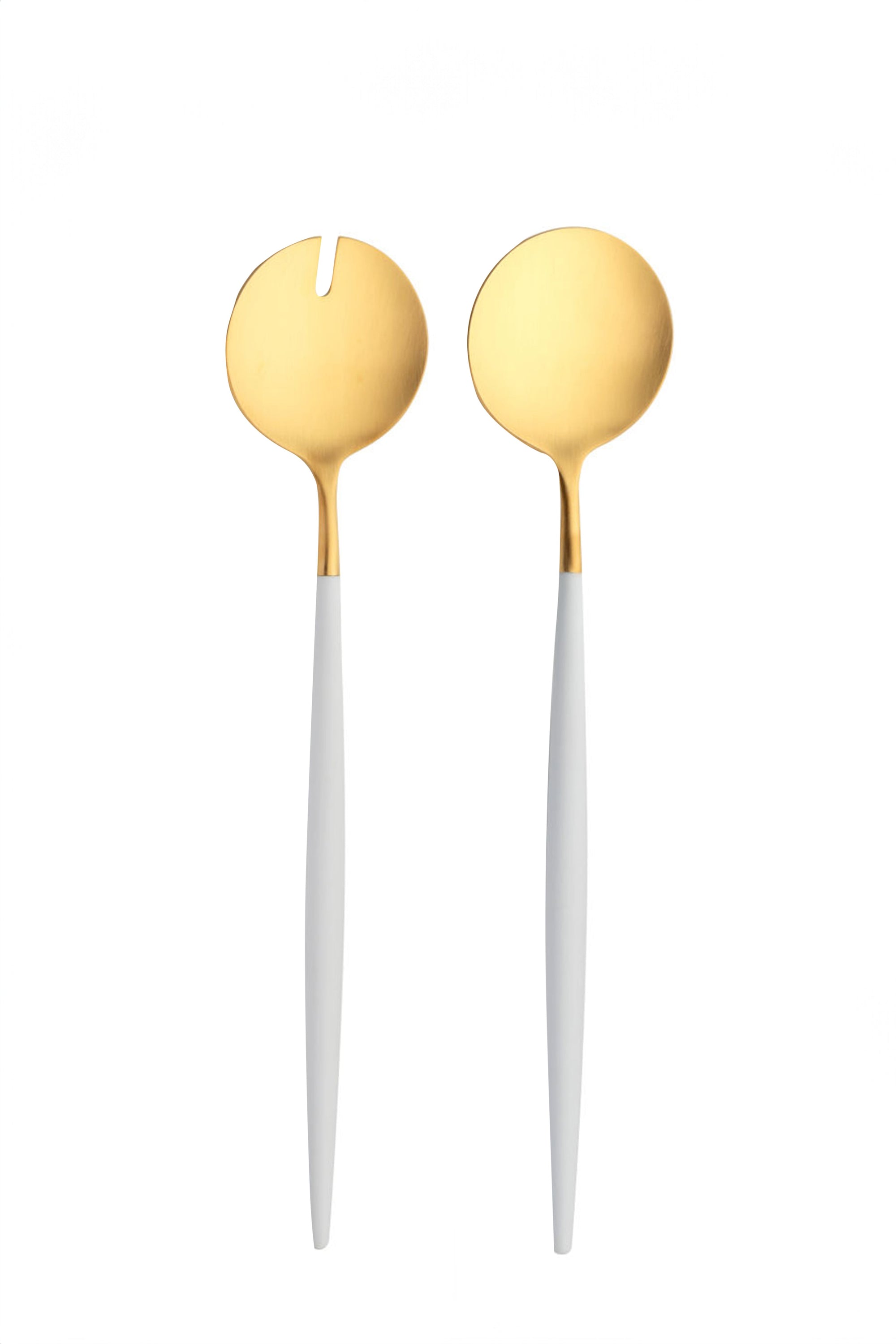 Cutipol Goa Gold Serving Fork + Spoon (White)
