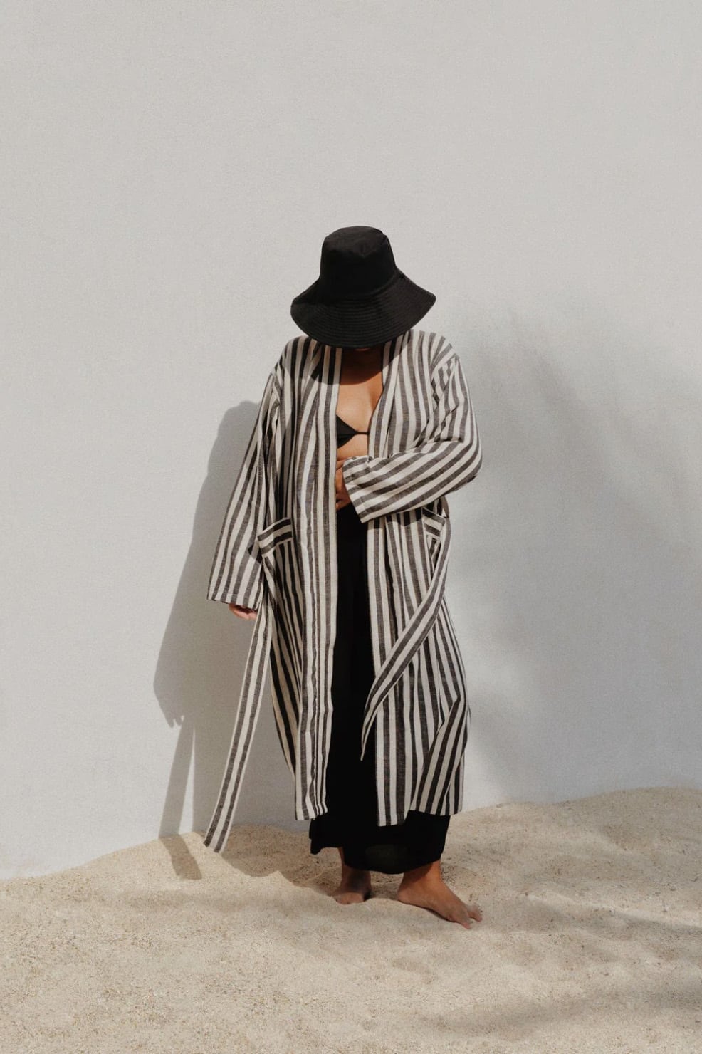 Mizar and Alcor Striped Black Robe